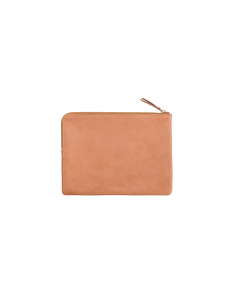 Zip Pouch Tan Leather