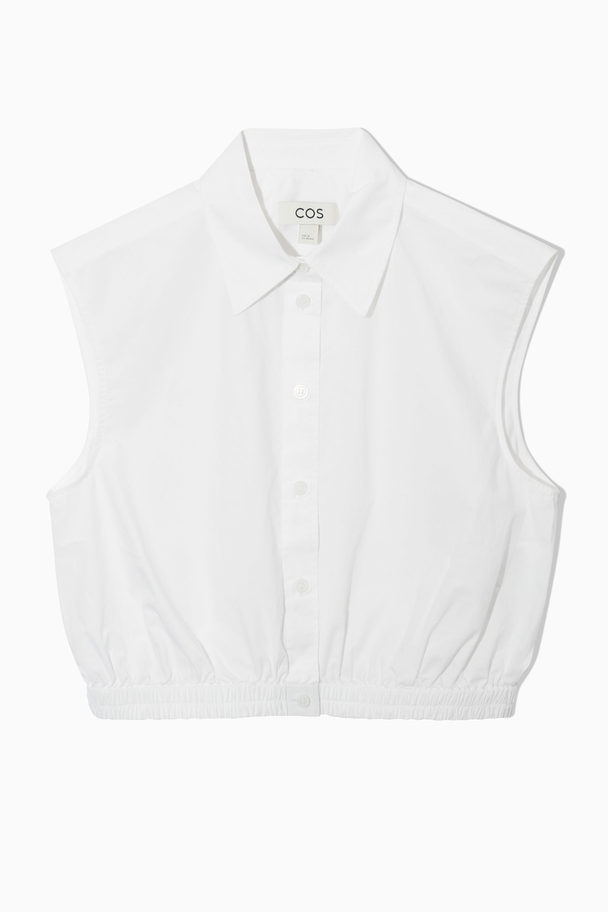 COS Cropped Sleeveless Shirt White