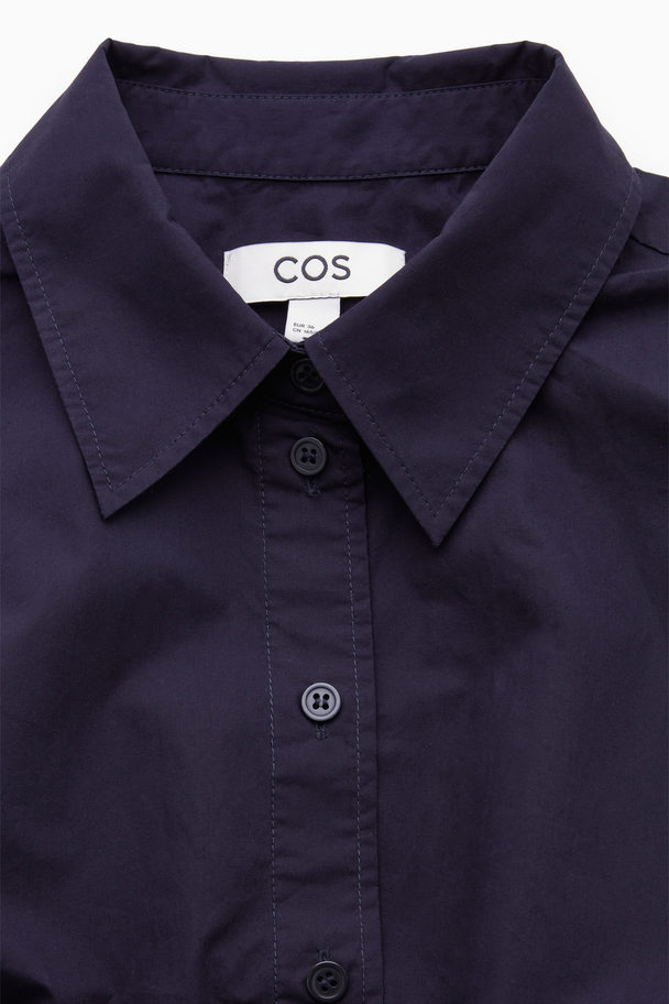COS Cropped Sleeveless Shirt Navy