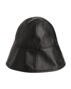 Leather Bucket Hat Black