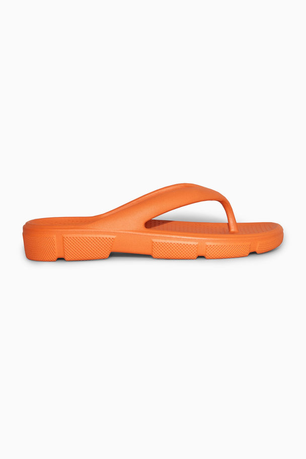 COS Chunky Low-platform Flip Flops Bright Orange