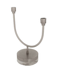 Candleholder Clarice 125 silver / white