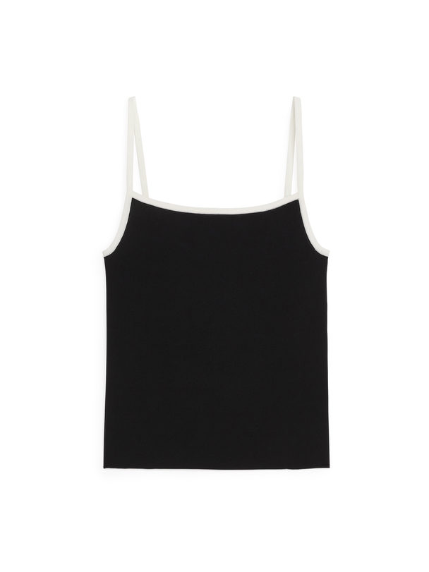 ARKET Knitted Strap Top Black