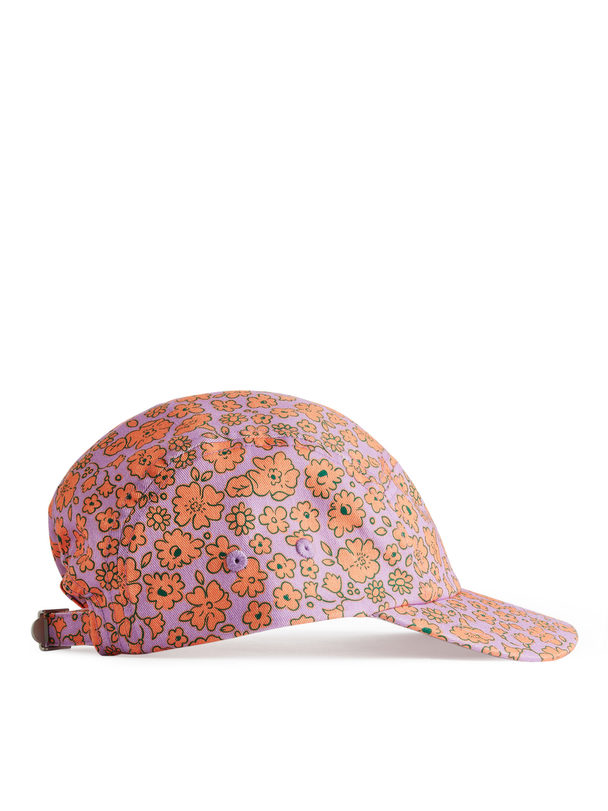 ARKET Print Cap Orange/lilac