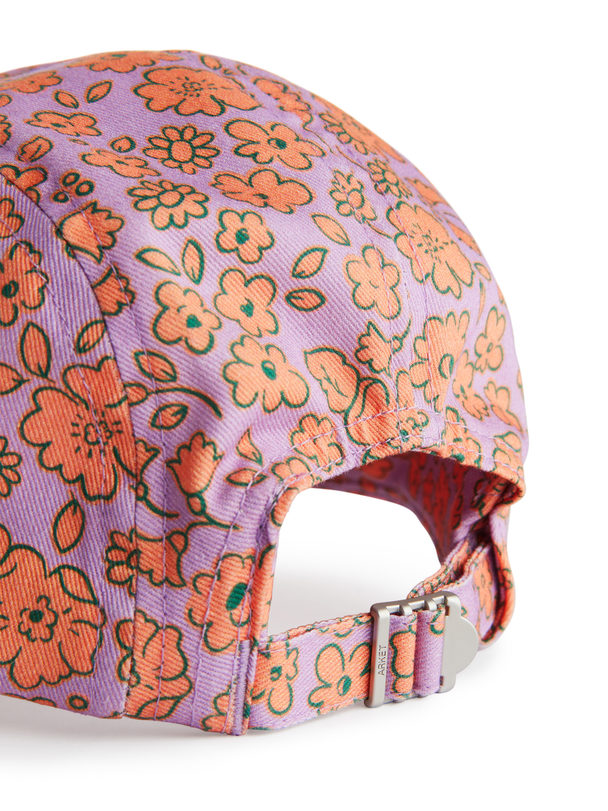 ARKET Print Cap Orange/lilac