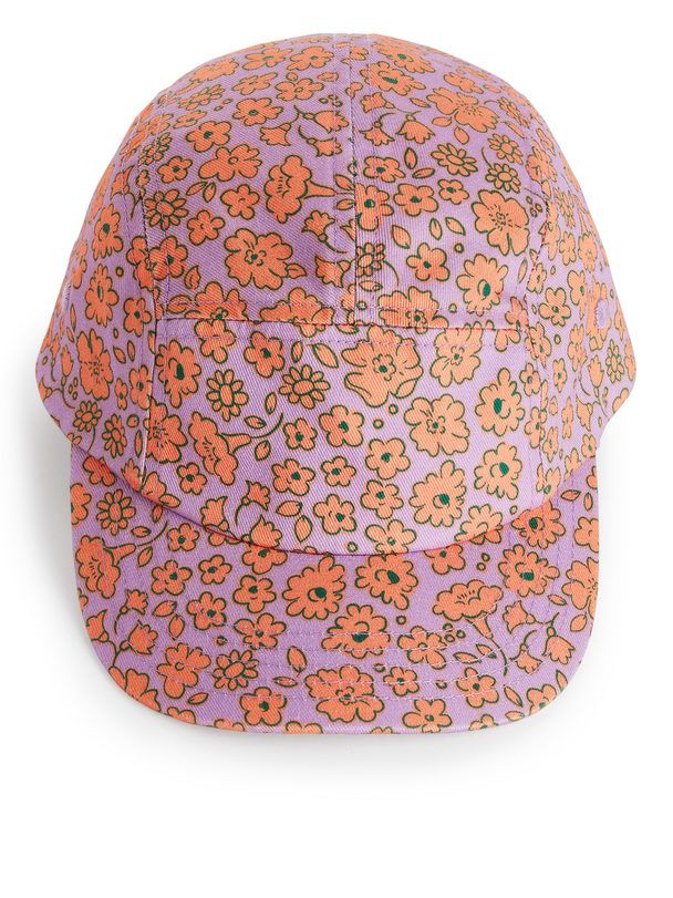 ARKET Print Cap Orange/lilac