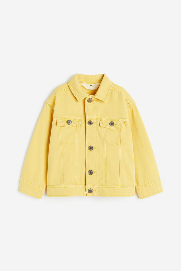 H&M Comfort Stretch Denim Jacket Yellow