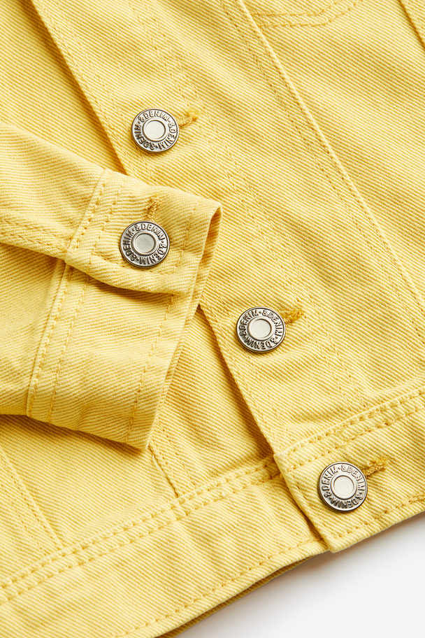 H&M Comfort Stretch Denim Jacket Yellow