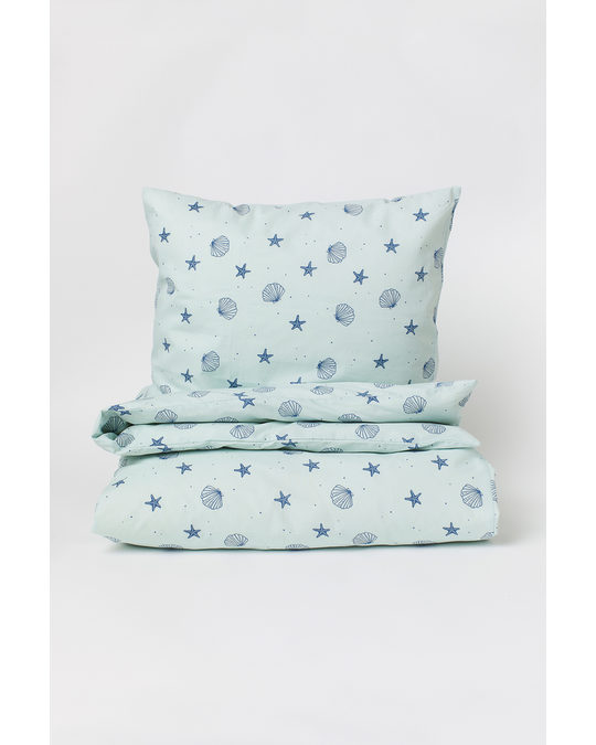 Patterned Duvet Cover Set Mint Green Shells Schon Ab Min Price Kaufen Afound