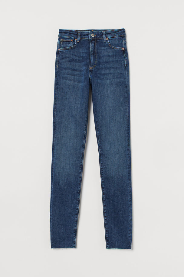 H&M Shaping High Jeans Donker Denimblauw