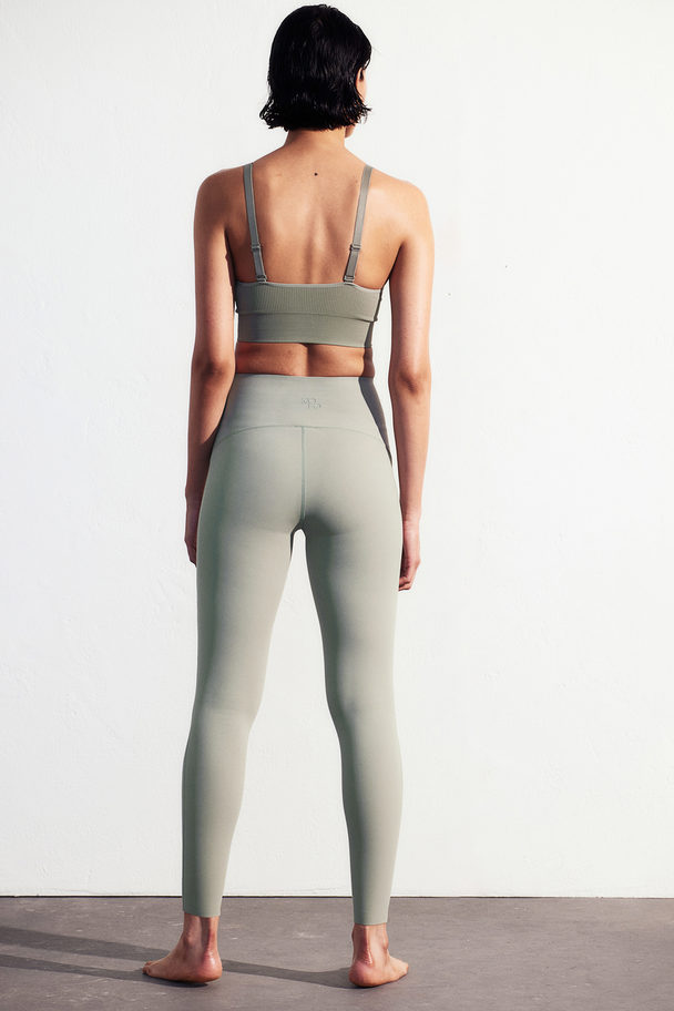 H&M Shapemove™ Sports Leggings Light Khaki Green