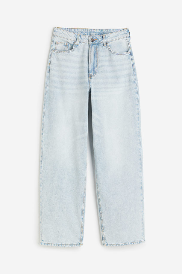 H&M 90s Baggy High Jeans Blasses Denimblau