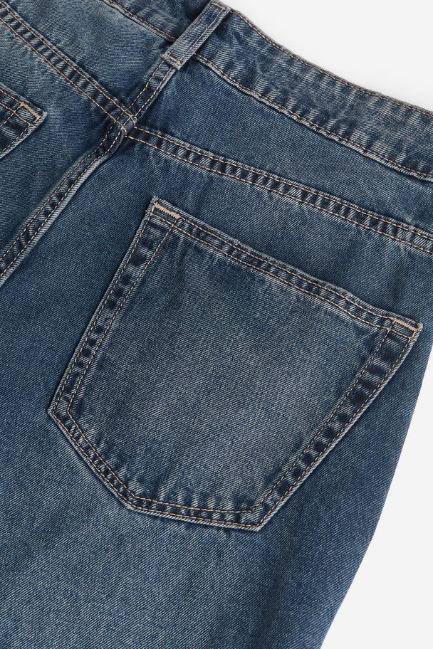 H&M 90s Baggy High Jeans Mørk Denimblå