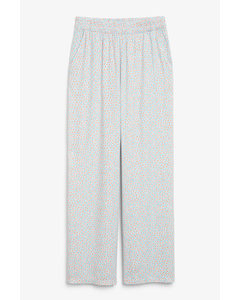 Lightweight Floral Trousers Blue Floral