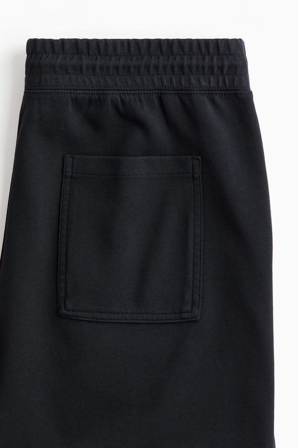H&M Loose Fit Jersey Shorts Black