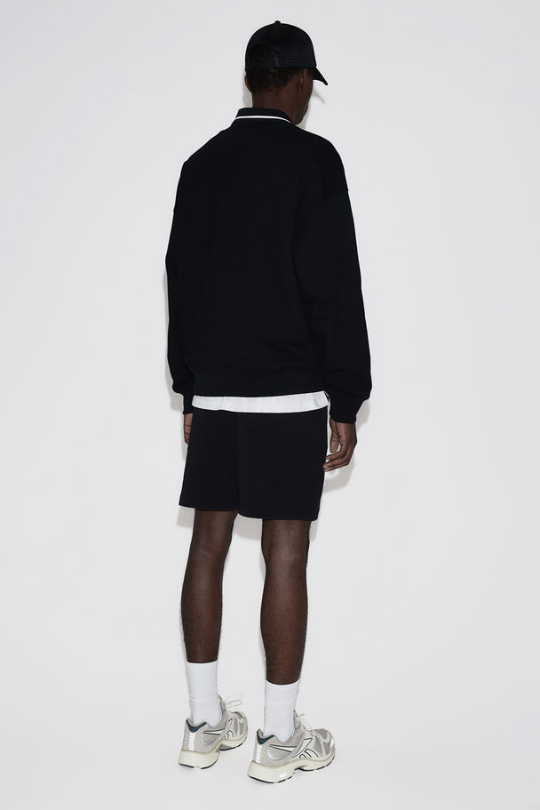 H&M Loose Fit Jersey Shorts Black