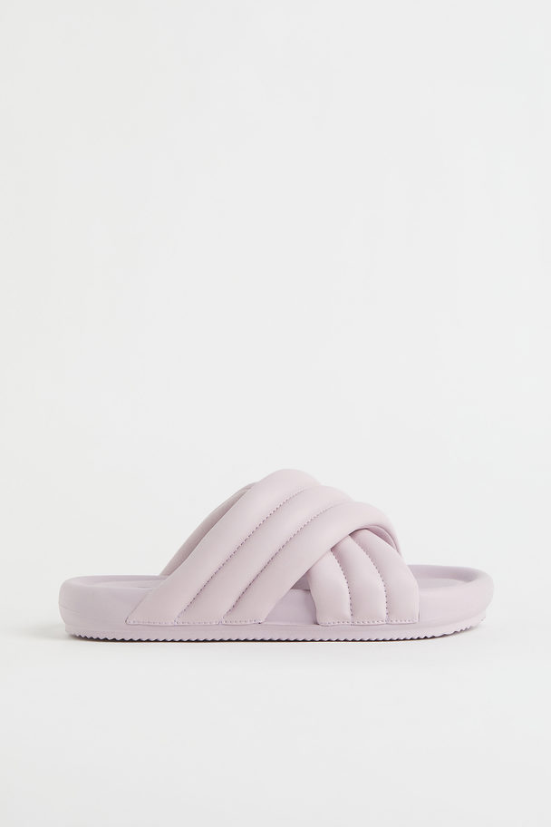 H&M Slip In-sandaler Ljuslila