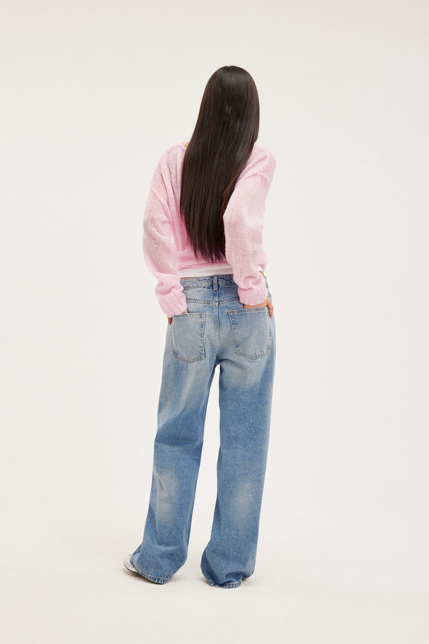 Monki Losse Naoki Jeans Met Lage Taille Desertblauw