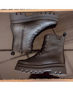Military Boots Kansas Black Leather