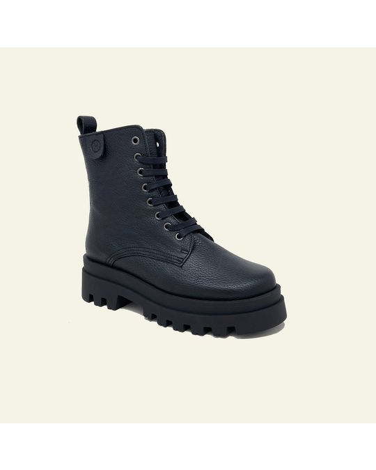 Hanks Military Boots Kansas Black Leather
