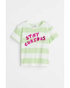 Shirt Hellgrün/Stay Curious