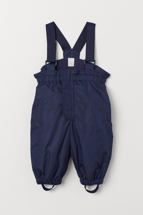 H&M Outdoor Trousers With Braces Dark Blue