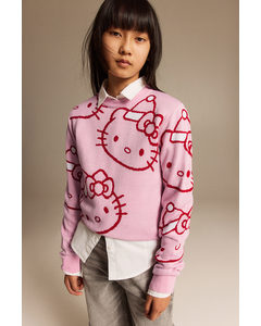 Jacquard-knit Jumper Pink/hello Kitty