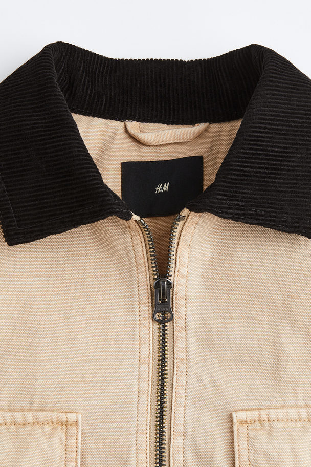 H&M Regular Fit Utility Jacket Light Beige
