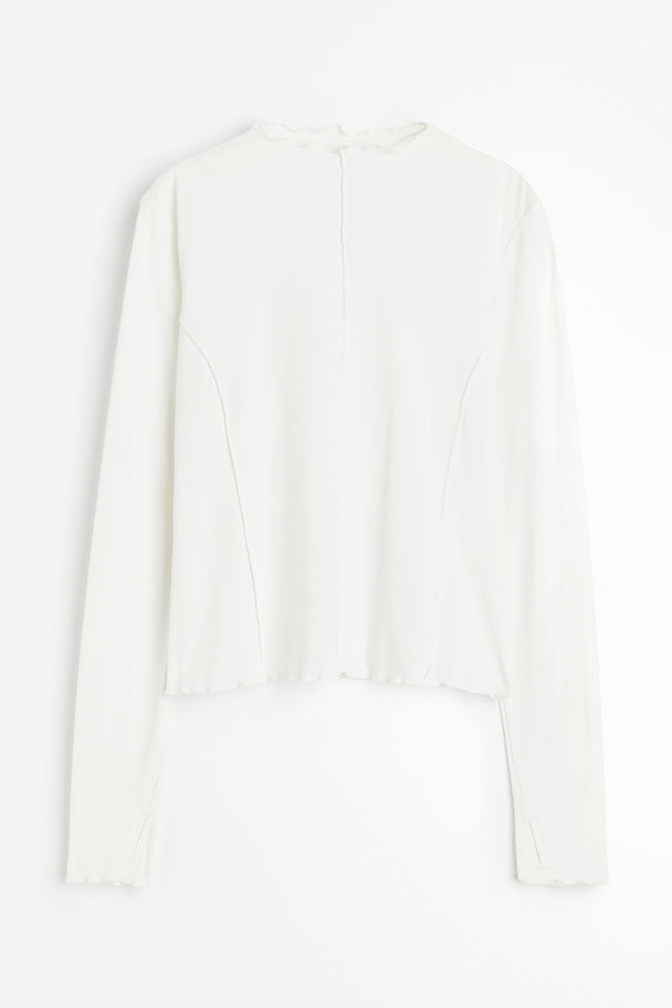 H&M Drymove™ Long-sleeved Sports Top White