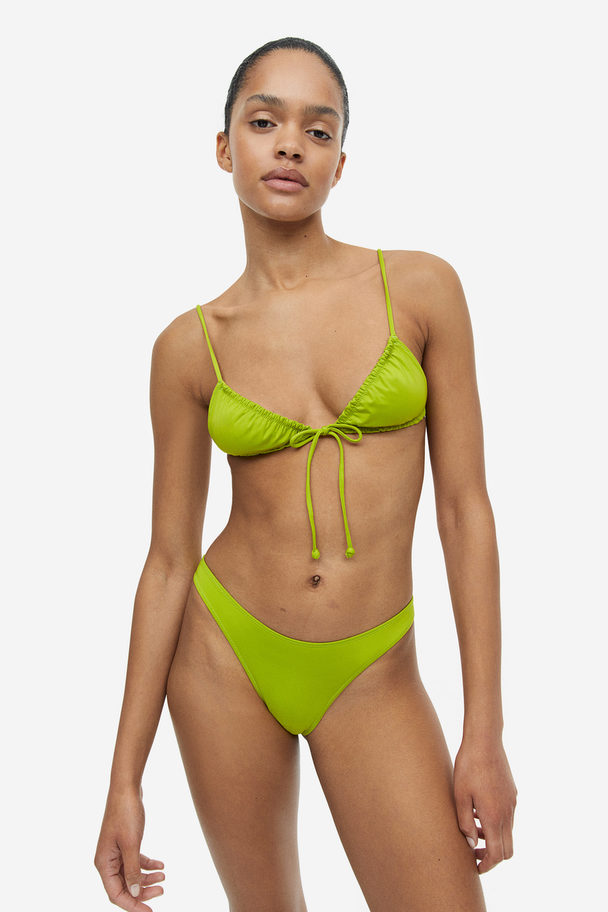 H&M Triangel-Bikinitop Limegrün