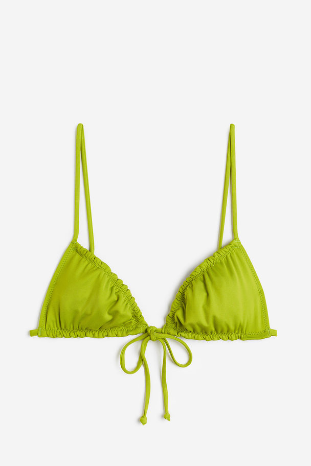 H&M Triangel-Bikinitop Limegrün