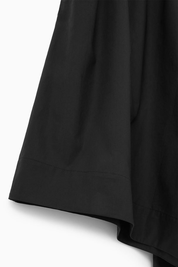 COS Gathered Wide-leg Shorts Black