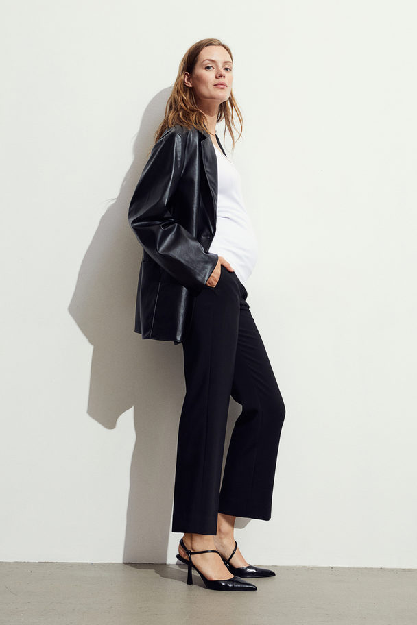 H&M Mama Ankle-length Cigarette Trousers Black