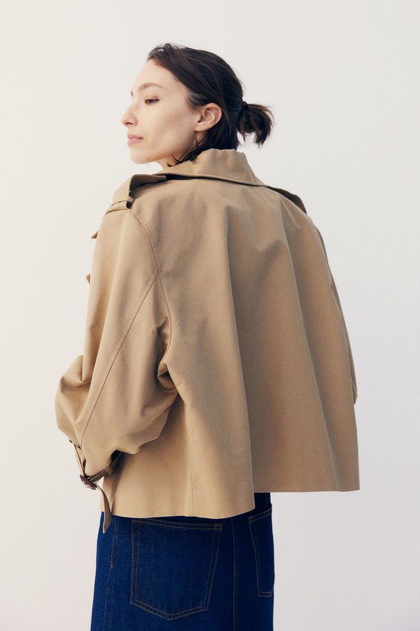 H&M Trench-look Jacket Dark Beige