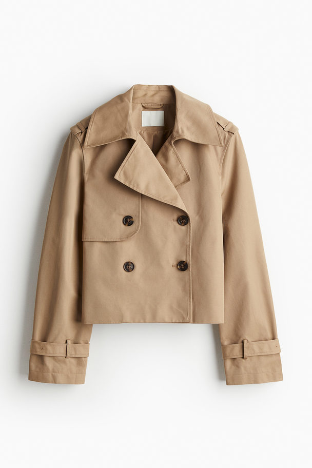 H&M Trenchjacke Dunkelbeige