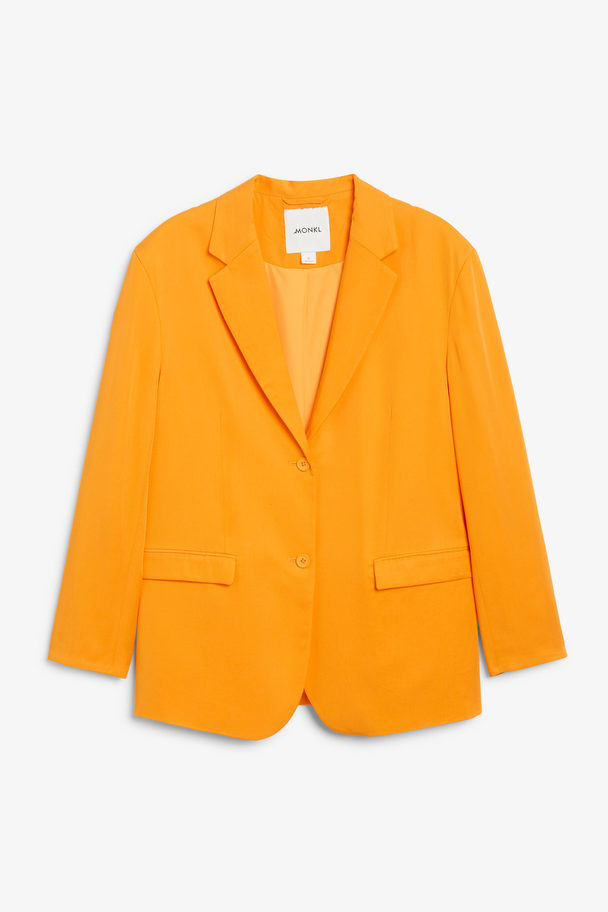 Monki Einreihiger Oversize-Blazer in Orange Orange