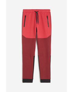 Tapered Tech Joggers Van Drymove™ Met Ritszakken Donkerrood/blokkleuren