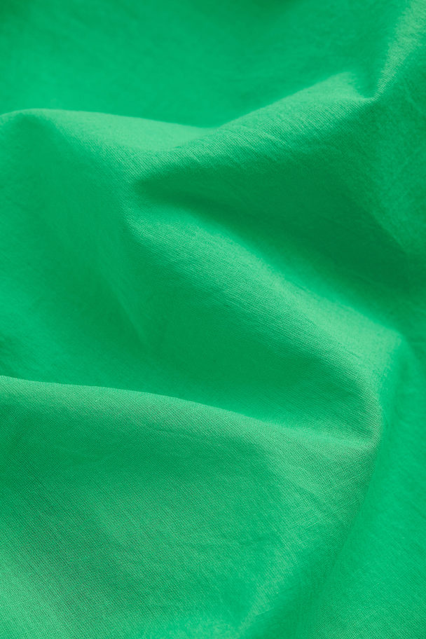 H&M Balloon-sleeved Shirt Dress Bright Green