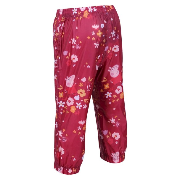 Regatta Regatta Childrens/kids Floral Peppa Pig Packaway Waterproof Trousers