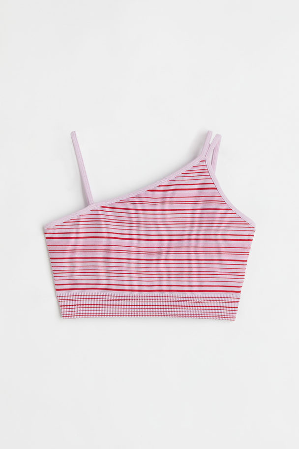 H&M Seamless Sports Bra Pink/striped