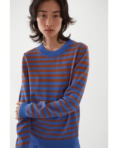 Striped Knitted Top Blue / Maroon