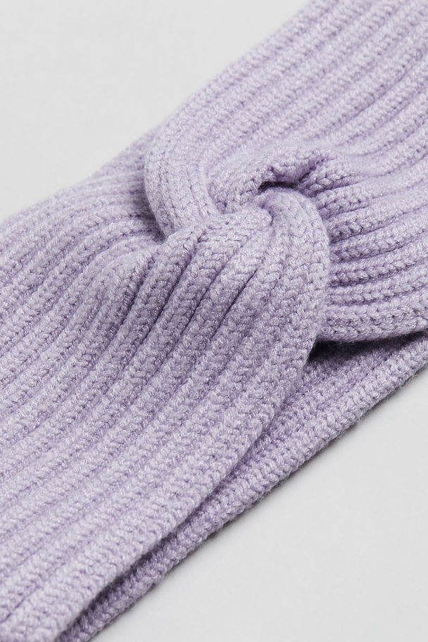 H&M Knitted Headband Lilac