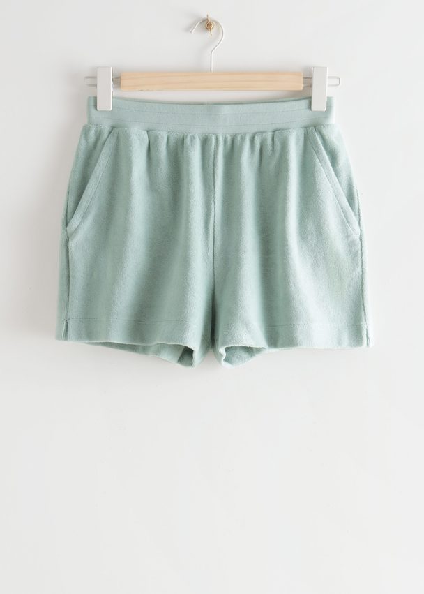 & Other Stories Cotton Lounge Shorts Mint