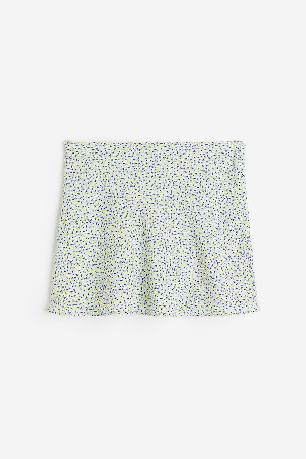 H&M H&m+ Patterned A-line Skirt White/floral