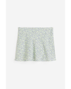 H&m+ Patterned A-line Skirt White/floral
