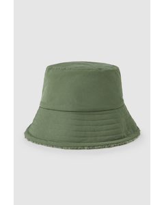 Reversible Teddy Bucket Hat Khaki Green