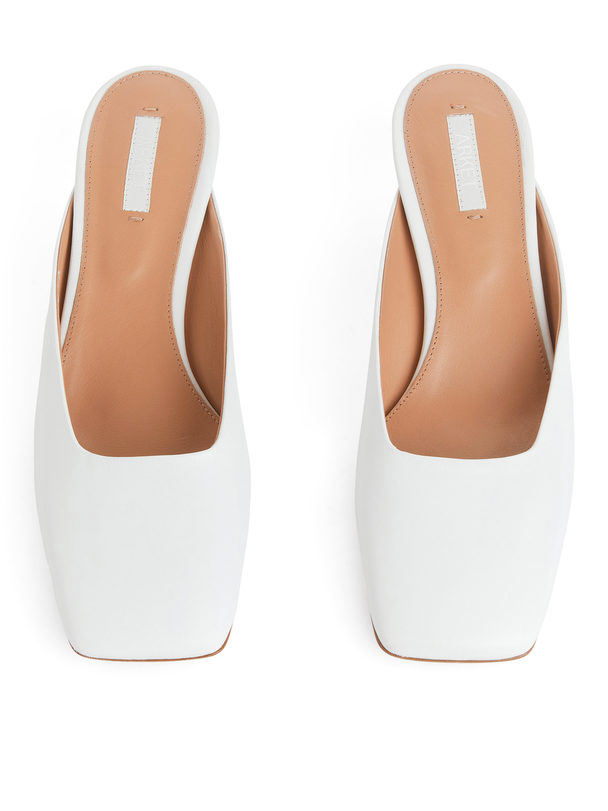 ARKET Leather Mules White