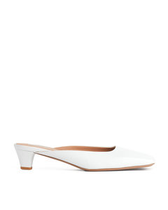 Leather Mules White