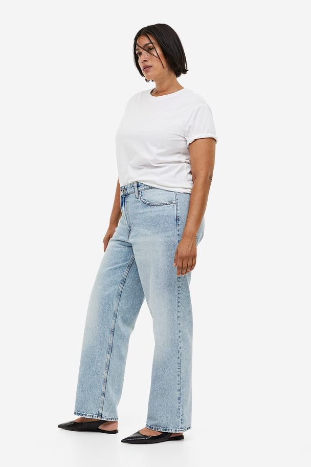 H&M 90s Baggy Low Jeans Lys Denimblå