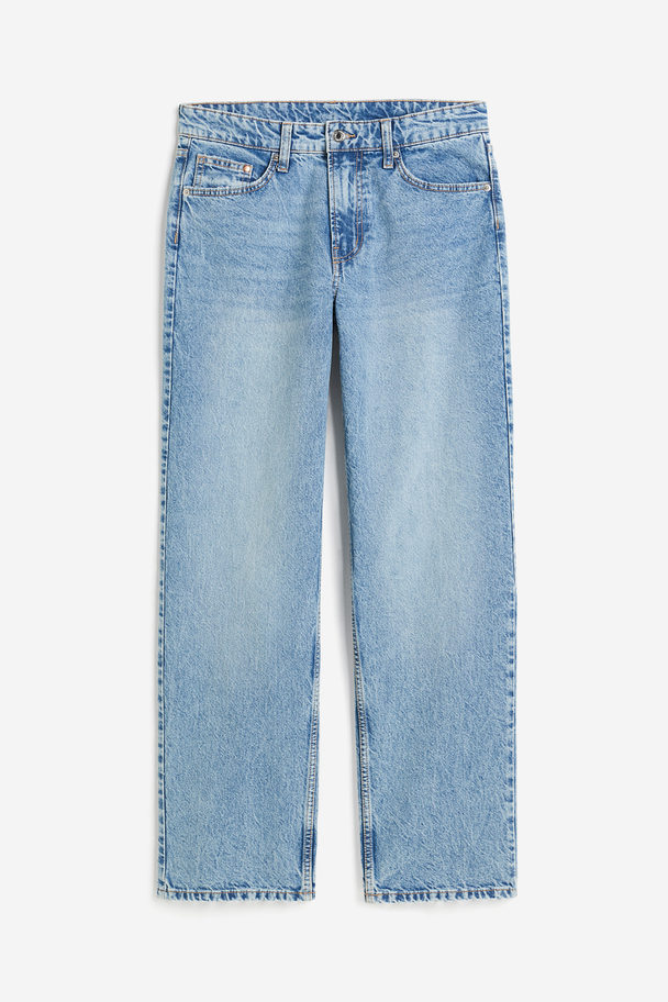H&M 90s Baggy Low Jeans Helles Denimblau